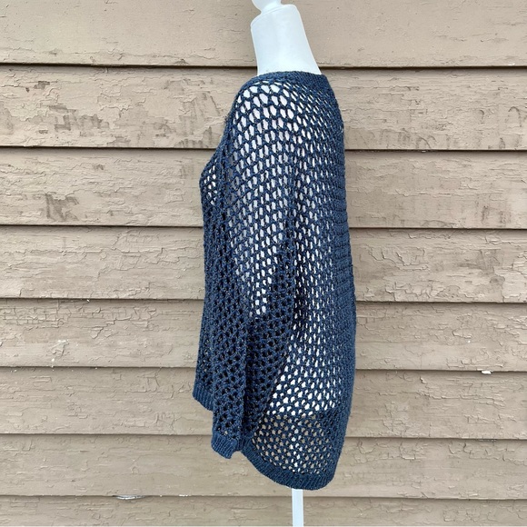 Chico’s boatneck crocheted fisherman sweater! - Picture 3 of 7